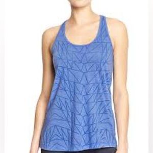 Old Navy Light Blue Geometric Tank Top